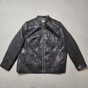 Tanjay crocodile print Fancy Jacket Blazer Sz 16P
